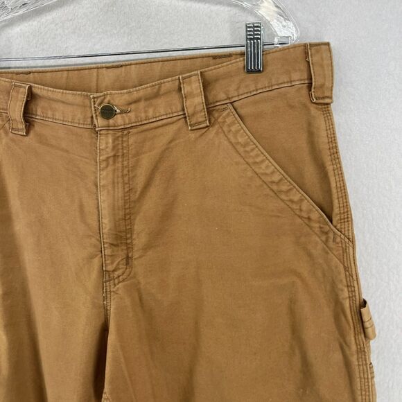 CARHARTT Pants Mens 36X30 Utility Work Loose Fit Cargo Canvas Cotton Brown - Picture 5 of 15